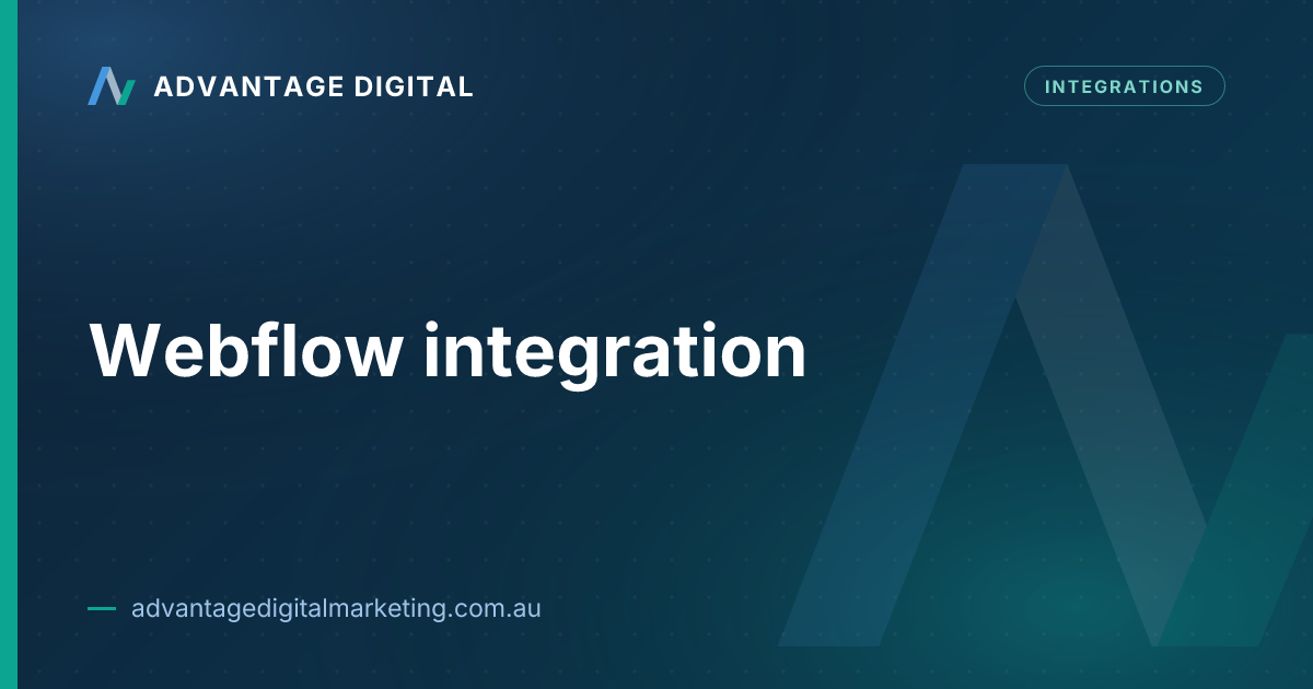 Webflow integration & custom builds for AU businesses